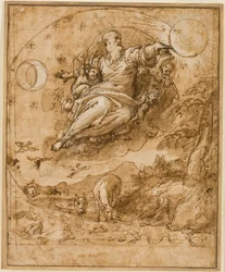 El Señor Creando el Sol y la Luna, 1566-69